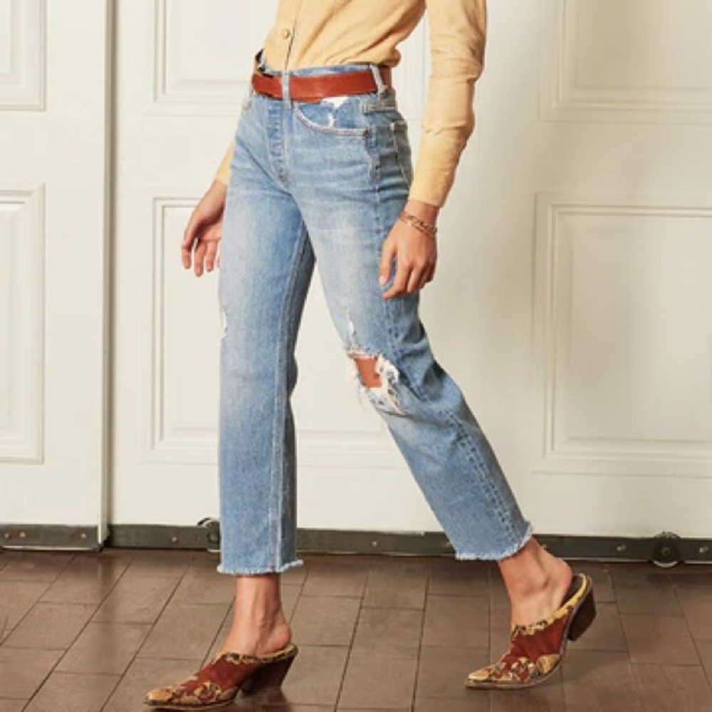 Boyish High Rise Straight Jeans
